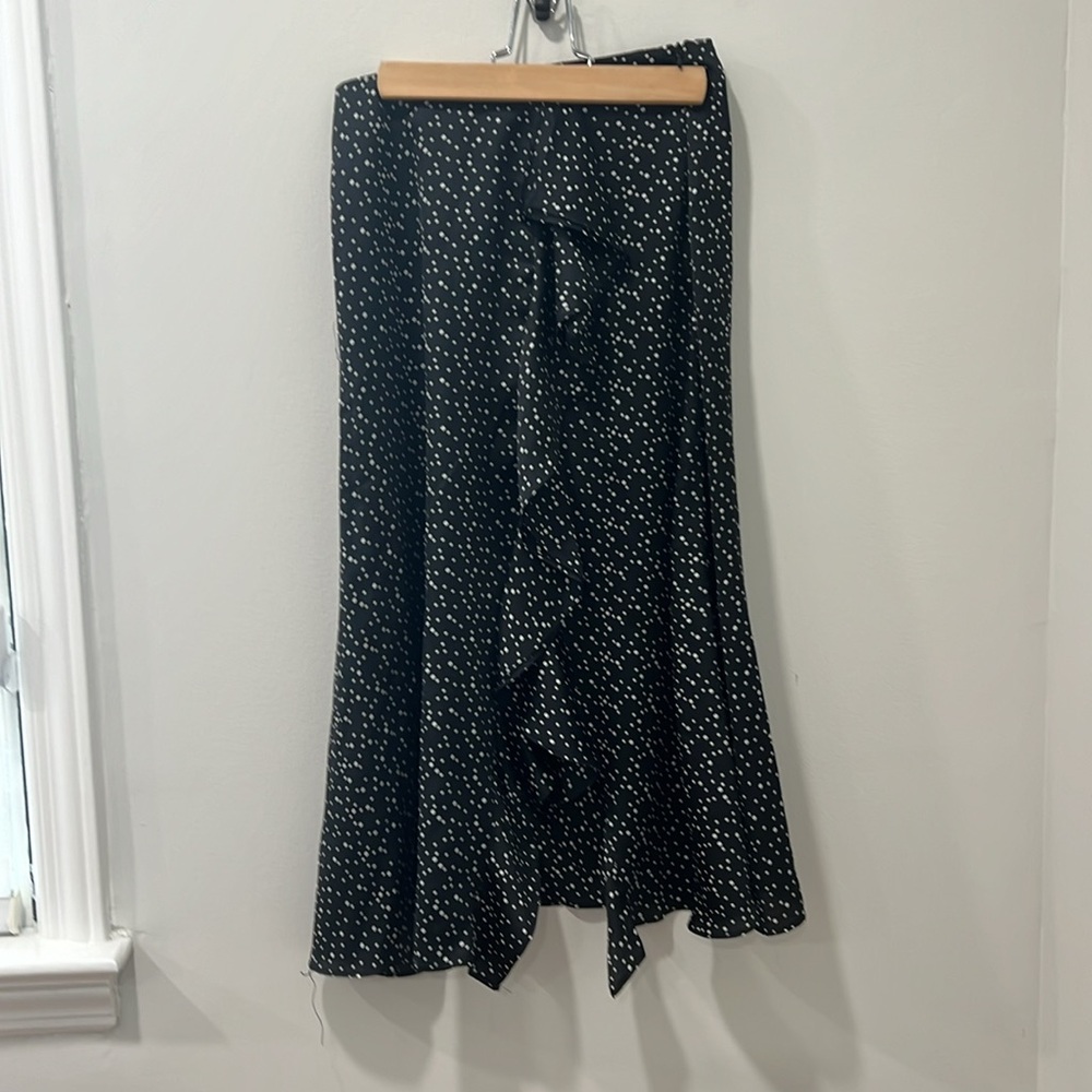 petite size 2 asymmetrical hem with ruffle down middle